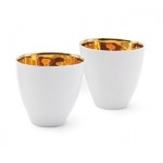Gold-filled tea cups