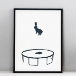 Art: Bunny on a Trampoline