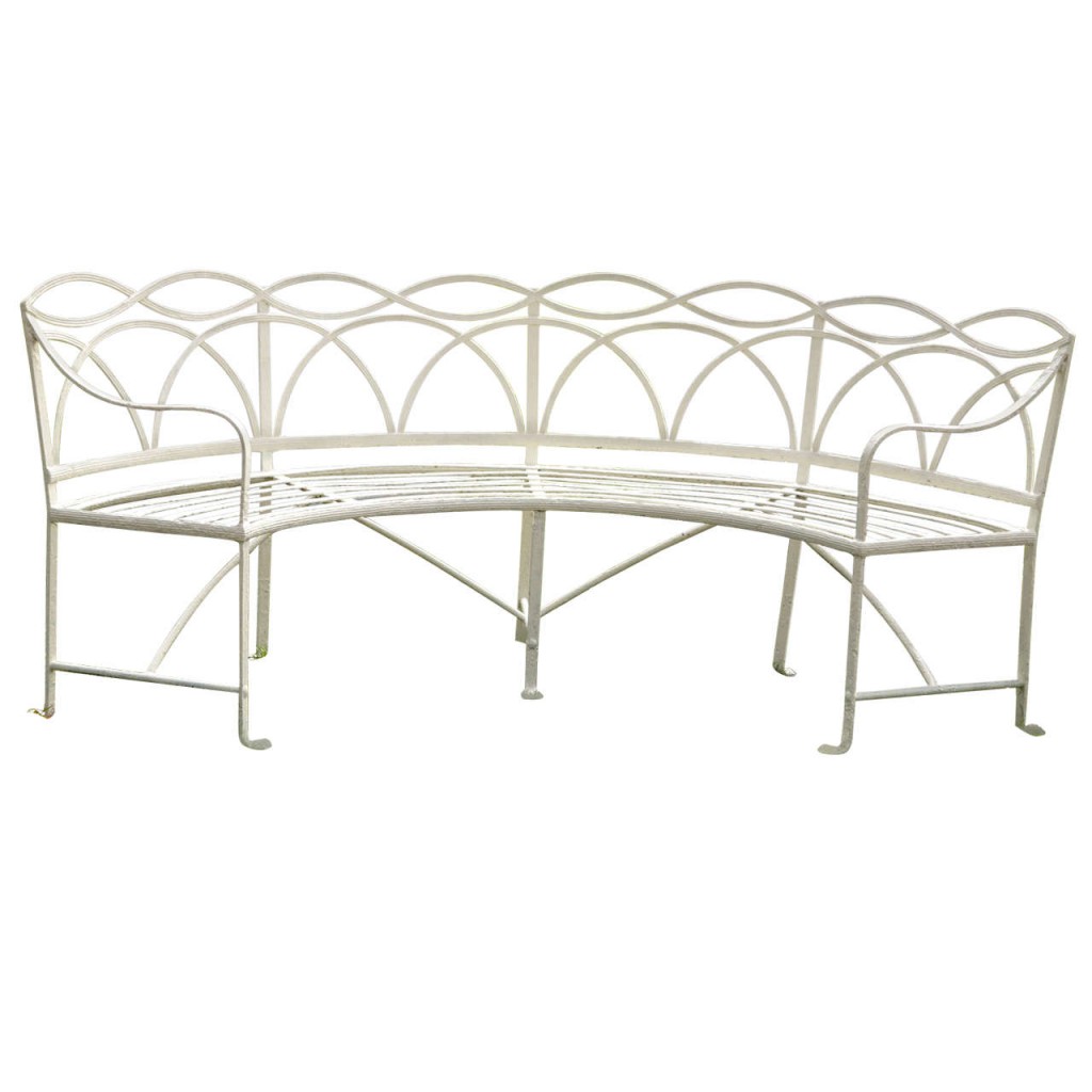 wrought iron regency garden bench