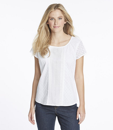 LLbean-eyelet shirt