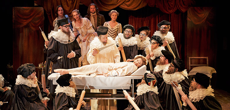 Members of the company in The Hypochondriac. Photography by David Hou.